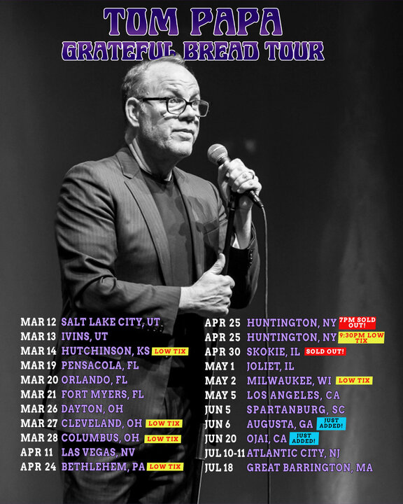 Tom Papa Grateful Bread Tour Poster 2026